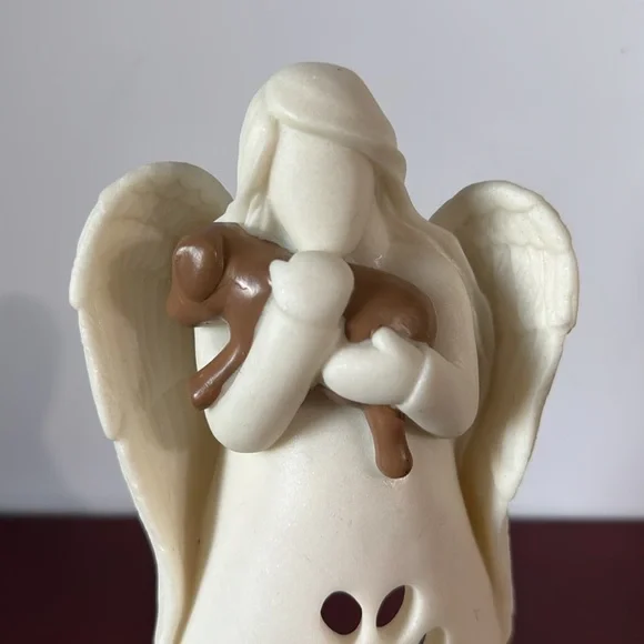 OakiWay-Dog Memorial Angel Tea Light Candle Holder Statue Bereavement Pet - Picture 2 of 6